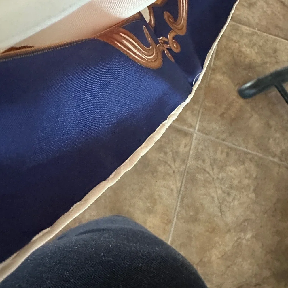 Damian's Silk Scarf Red‎ Navy Blue Equestrian Carriage Made in Italy 31
